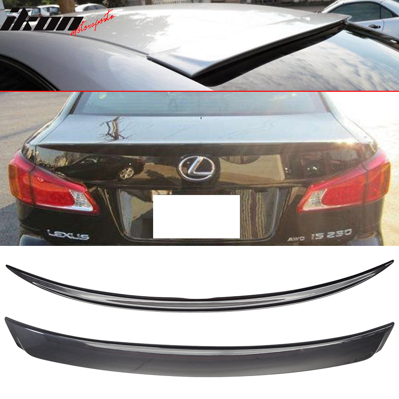 Fits 06-13 IS250 OE Trunk Spoiler & Roof Wing ABS #1G0 Smoky Granite