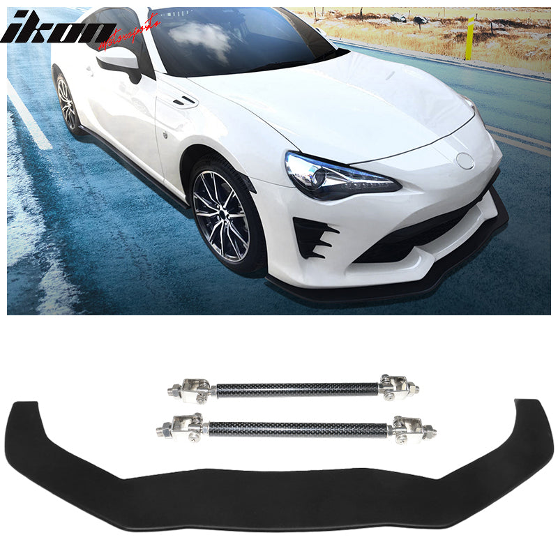 2013-2020 Toyota 86 Coated Textured Matte Front Bumper Lip & Rod