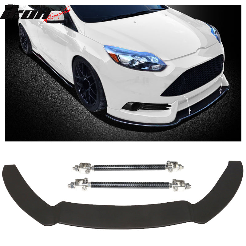 2013-2014 Ford Focus ST Coated Textured Front Lip & Splitter Rod