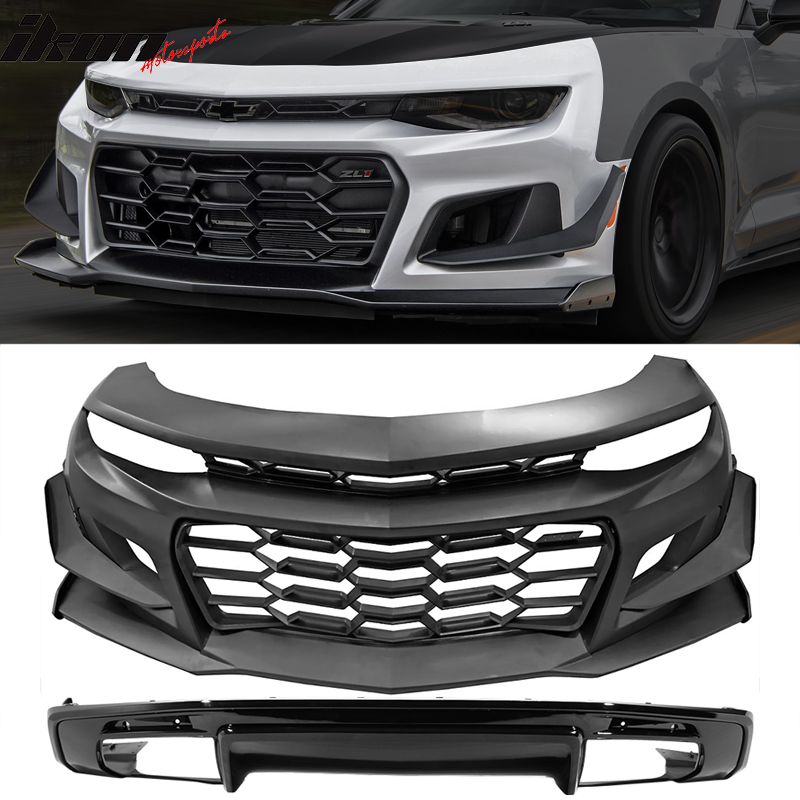 2016-2024 Chevy Camaro 1LE Style Front Bumper & Factory Rear Diffuser