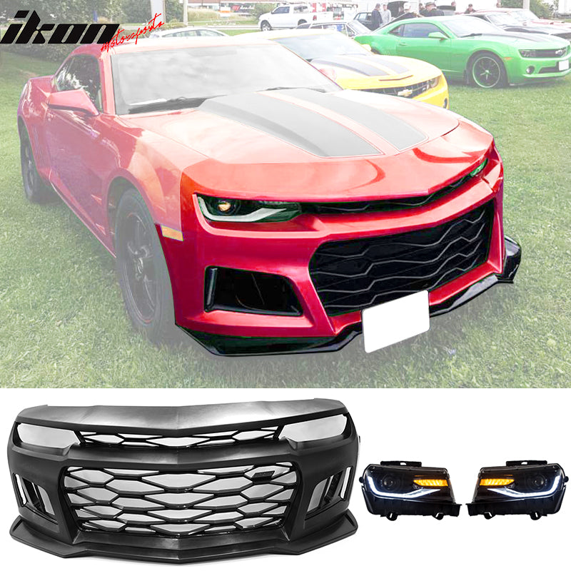 2014-2015 Chevy Camaro ZL1 Style Front Bumper Turn Signal Headlamps