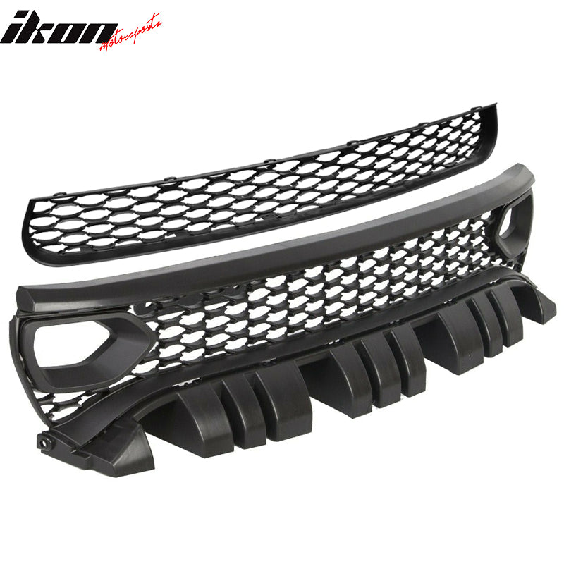Fits 15-23 Dodge Charger SRT Style Upper & Lower Grilles w/ Air Ducts 2PC - PP