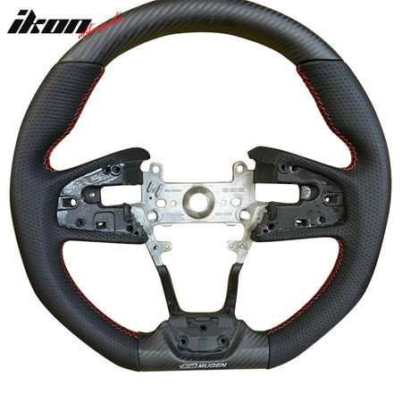 17-21 Honda Mugen Sports Dry Carbon Fiber Steering Wheel for FK8 Civic Type-R