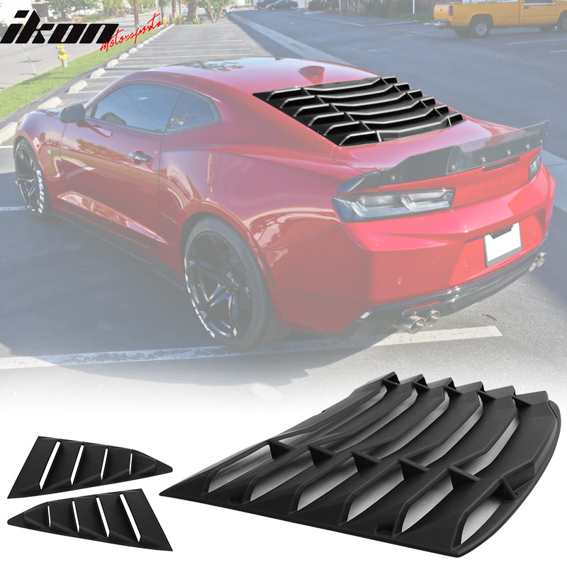 2016-2023 Chevy Camaro Unpainted Rear Side Window Louver Air Vent ABS