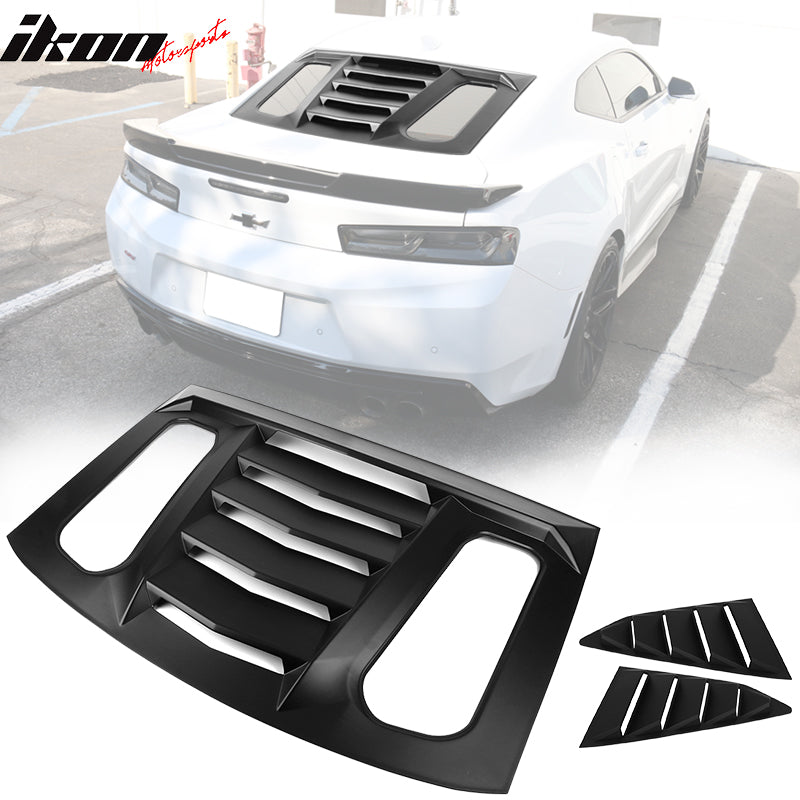 2016-2023 Chevy Camaro Unpainted Rear Window Louver Side Vent ABS