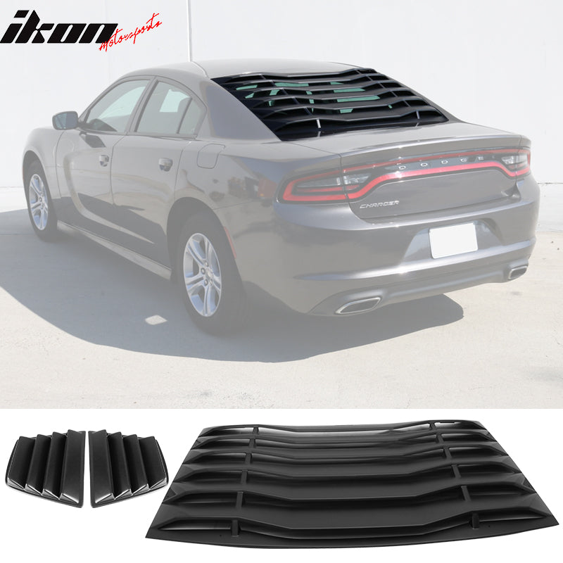 2011-2023 Dodge Charger Unpainted Rear Window Louver Side Vent ABS PP