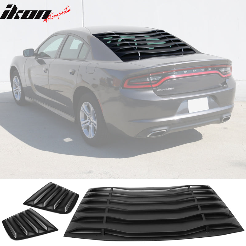 2011-2023 Dodge Charger Unpainted Rear Side Window Louver Air Vent ABS