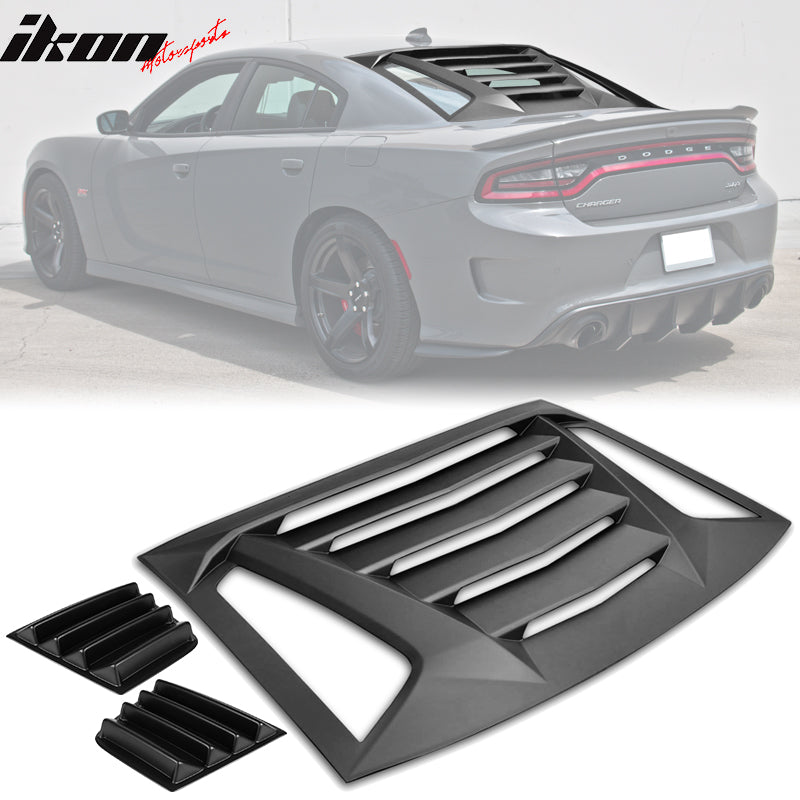 2011-2023 Dodge Charger Unpainted Rear Window Louver Side Vent ABS PP