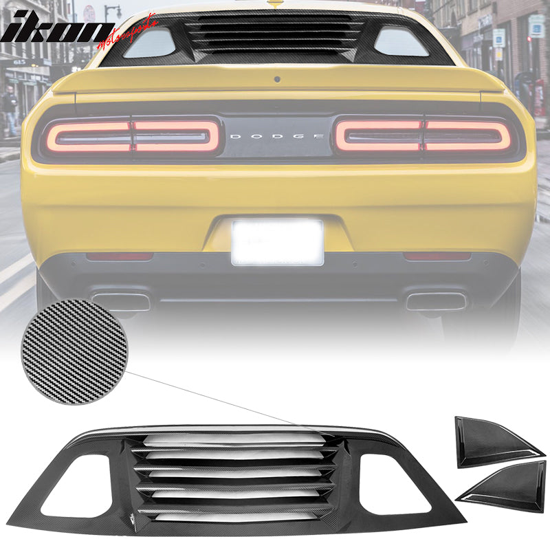 2008-2023 Dodge Challenger XE V2 Rear Side Window Louver Scoops PP