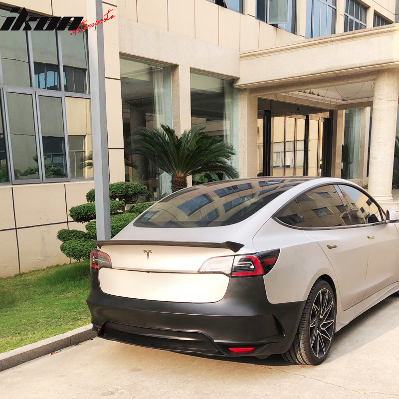 Fit 2017-2023 Tesla Model 3 Rear Bumper Cover w/Reflectors IKON Style PP