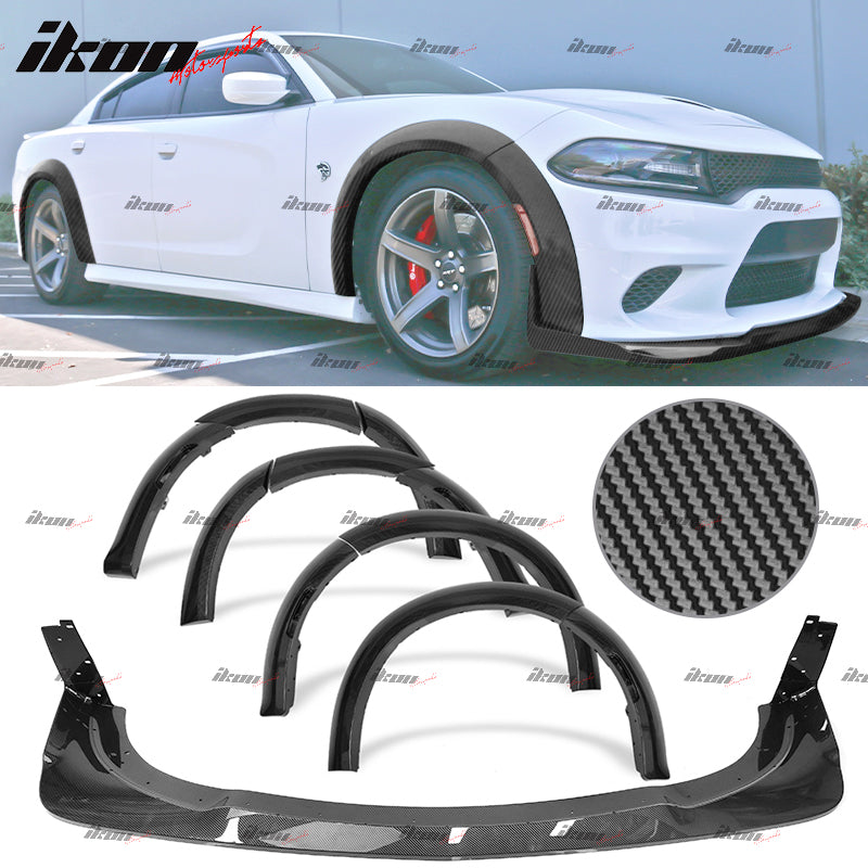 2015-2023 Dodge Charger SRT Widebody Front Bumper Lip Fender Flare ABS