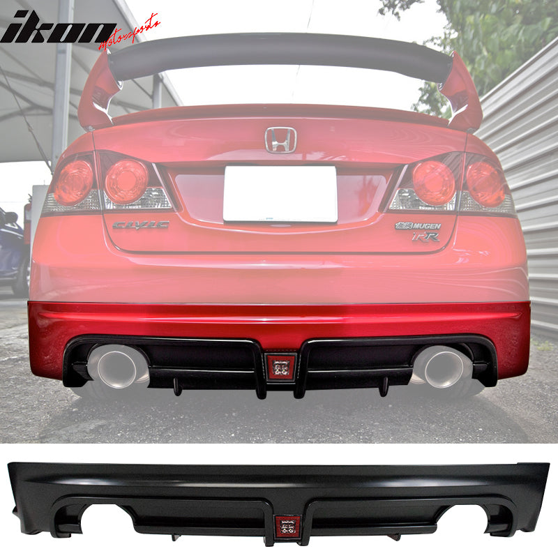 2006-2011 Honda Civic Mugen RR Style Red 3rd Brake Light Rear Diffuser