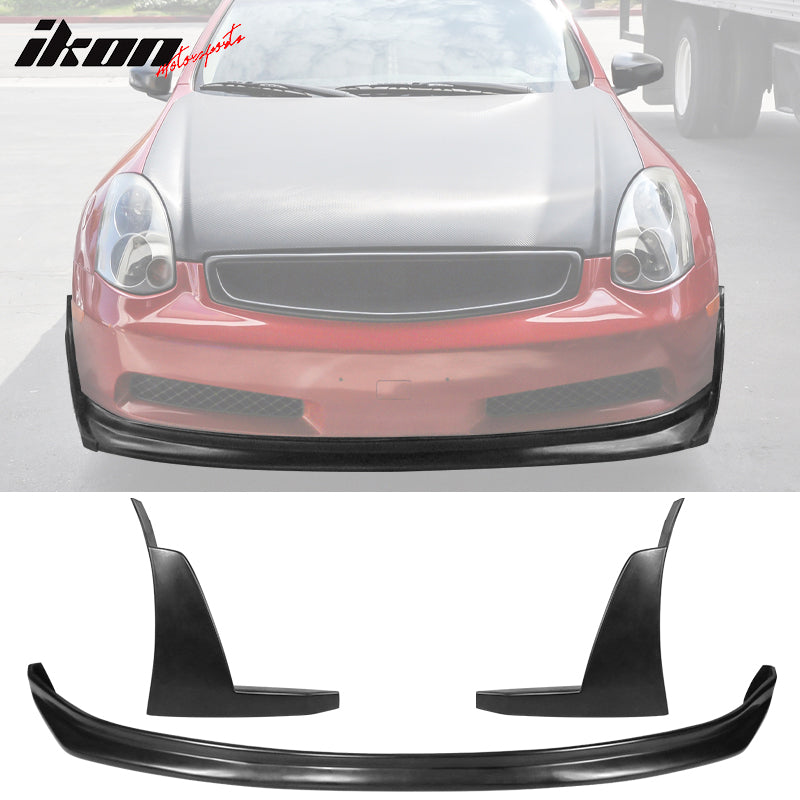 2003-2006 Infiniti G35 Coupe N1 Style Front Lip & Winglet Splitter PU