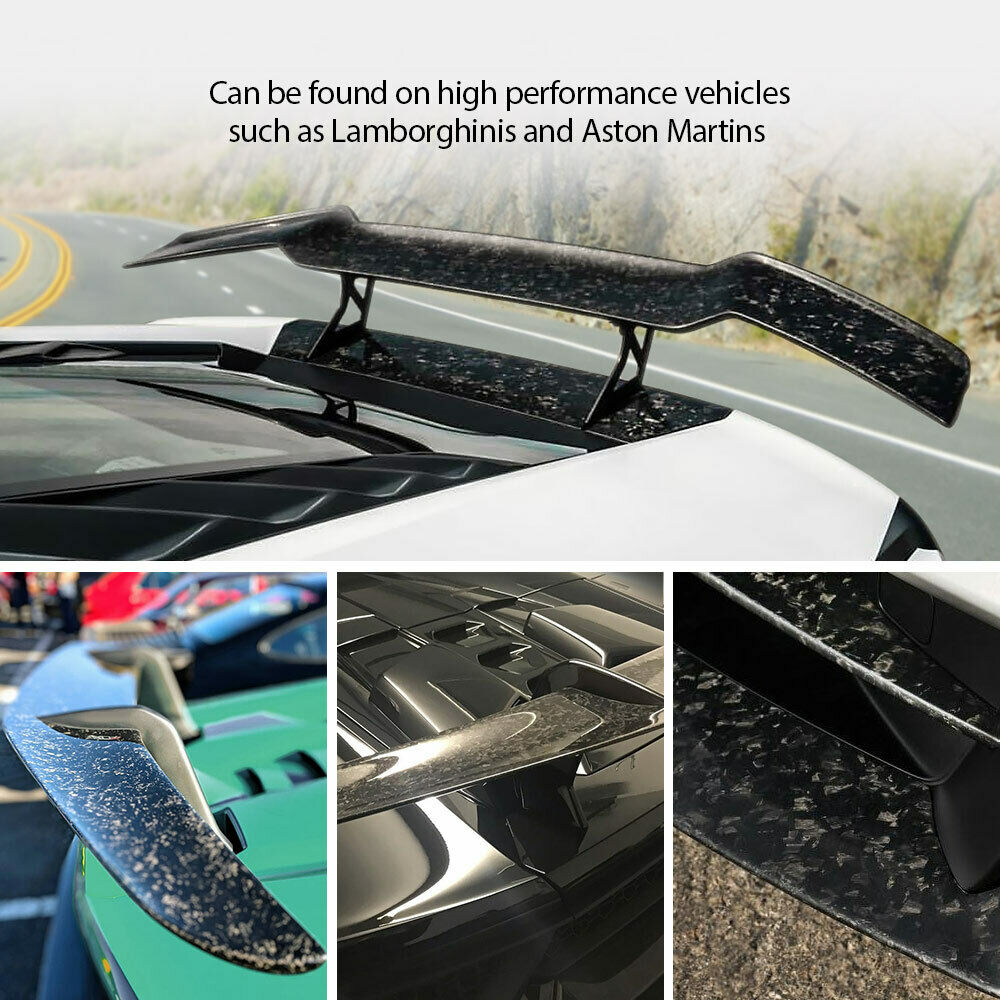 IKON MOTORSPORTS, Trunk Spoiler Compatible With 2008-2014 BMW X6 E71 , Matte Forged Carbon Fiber P Style Rear Spoiler Wing, 2009 2010 2011 2012 2013