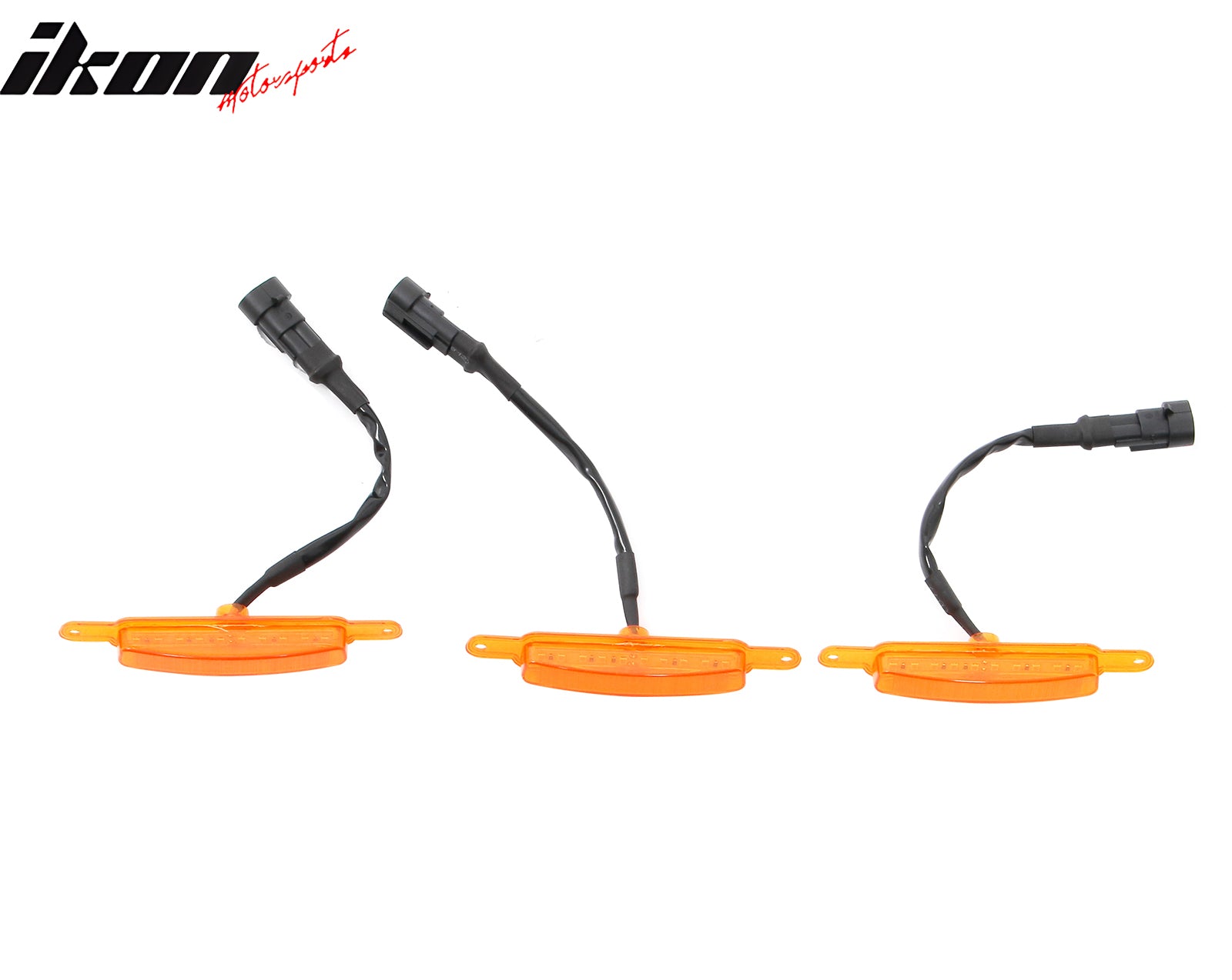 Fits Chevy Silverado & GMC Sierra 1500 2500 3500 3PCS Amber LED Grille Lights