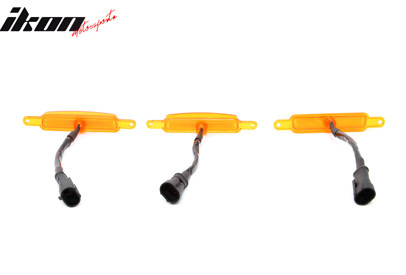 Fits Chevy Silverado & GMC Sierra 1500 2500 3500 3PCS Amber LED Grille Lights