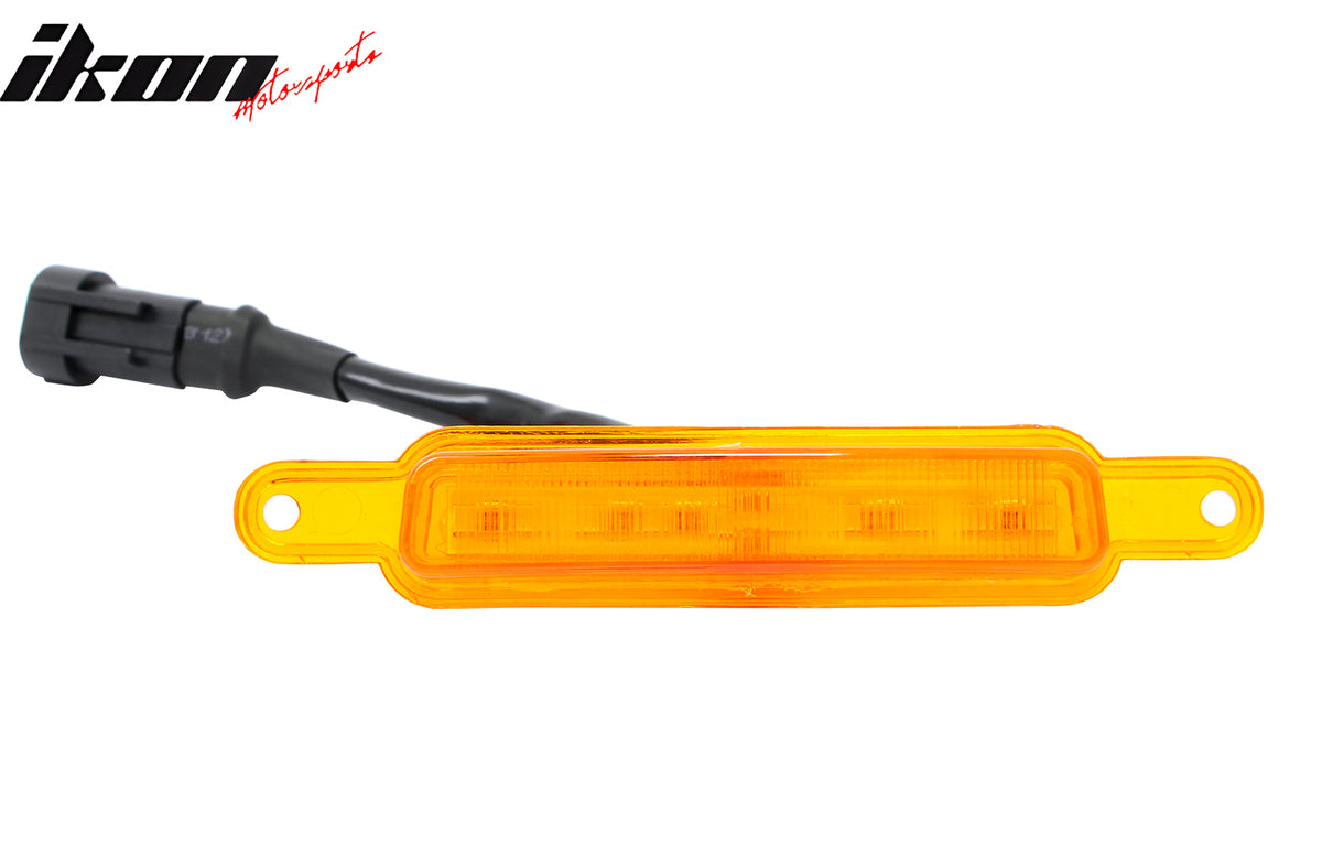 Fits Chevy Silverado & GMC Sierra 1500 2500 3500 3PCS Amber LED Grille Lights