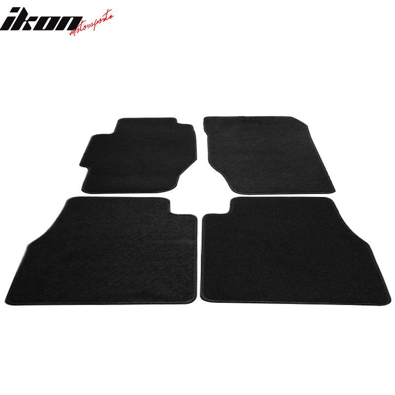 Floor Mats Compatible With 1998-2002 Honda Accord 2Dr 4Dr, Factory Fitment Car Floor Mats Front & Rear Nylon by IKON MOTORSPORTS, 1999 2000 2001