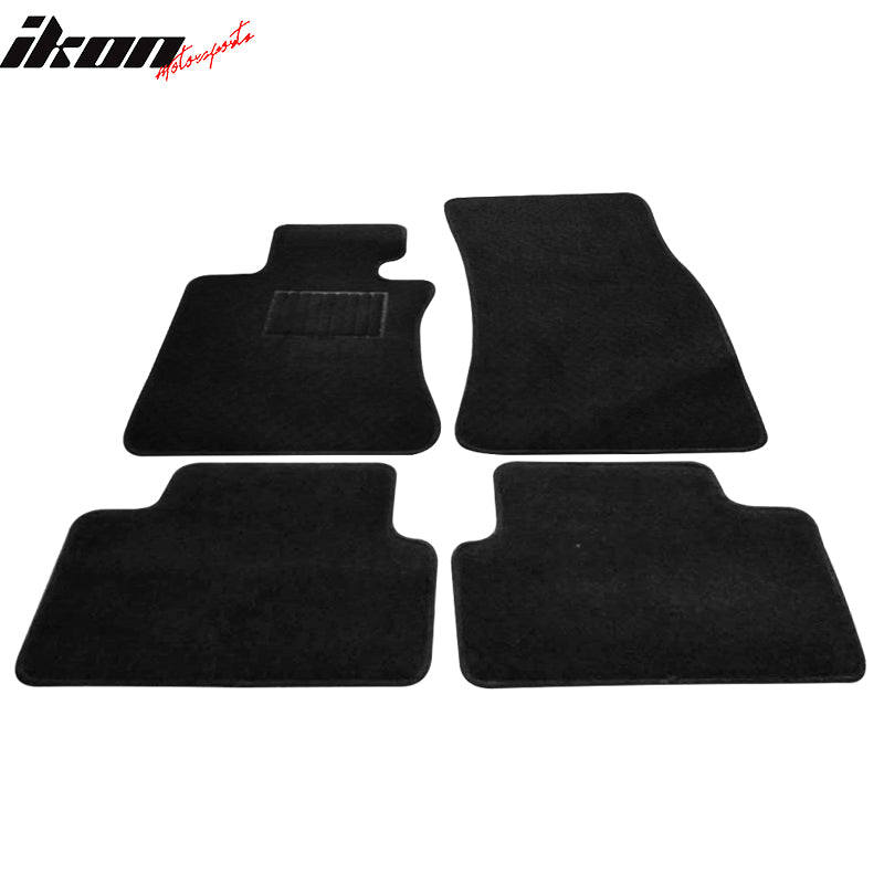 Floor Mats Compatible With BMW E63 E64 M6 6 Series, 2007-2010 Factory Fitment Car Front & Rear Nylon Car Floor Carpets Carpet liner by IKON MOTORSPORTS, 2008 2009