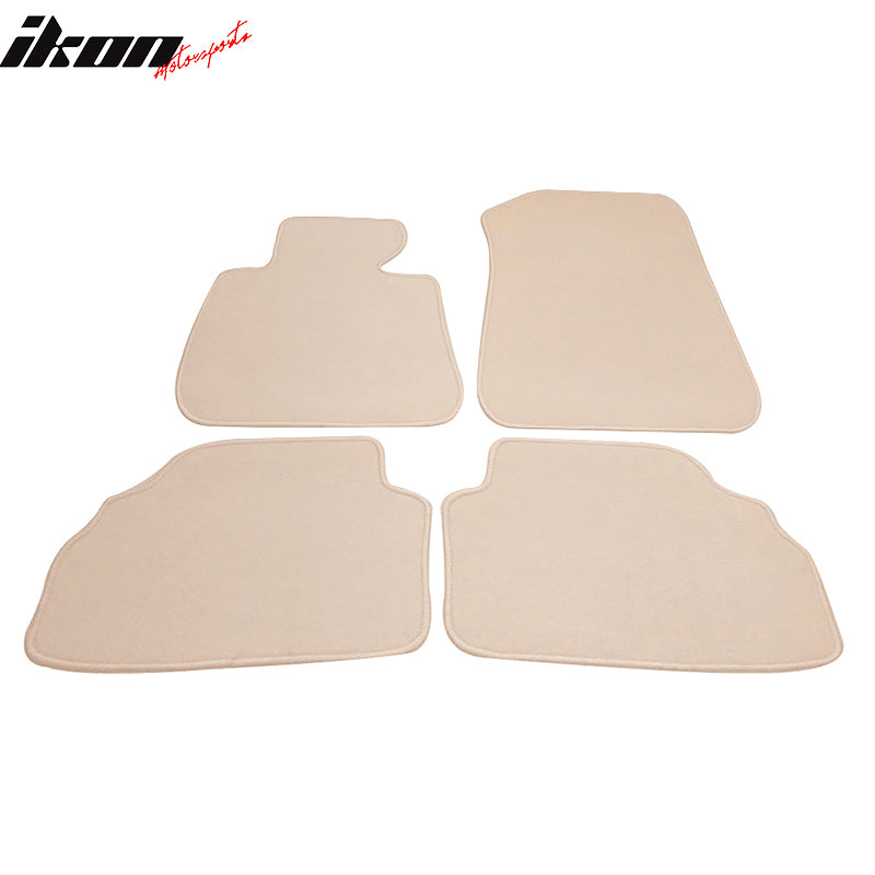 07-13 E92 3-Series 4PCS Front & Rear Floor Mats Carpets Nylon Beige FOR: (BMW)