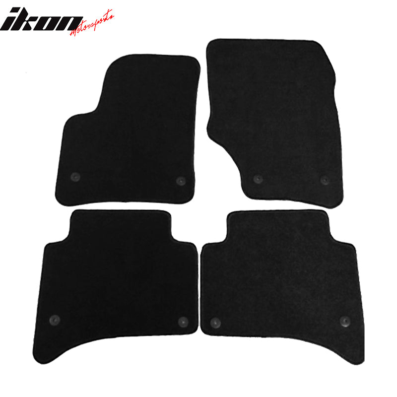Floor Mats Compatible With 2003-2010 Porsche Cayenne, 4Dr Factory Fitment Car Floor Mats Front & Rear Nylon by IKON MOTORSPORTS, 2004 2005 2006 2007 2008 2009