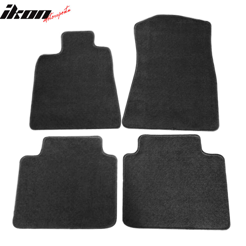 Floor Mats Compatible With 2006-2011 Lexus GS300 GS350, 4Dr Factory Fitment Car Floor Mats Front & Rear Nylon by IKON MOTORSPORTS, 2007 2008 2009 2010