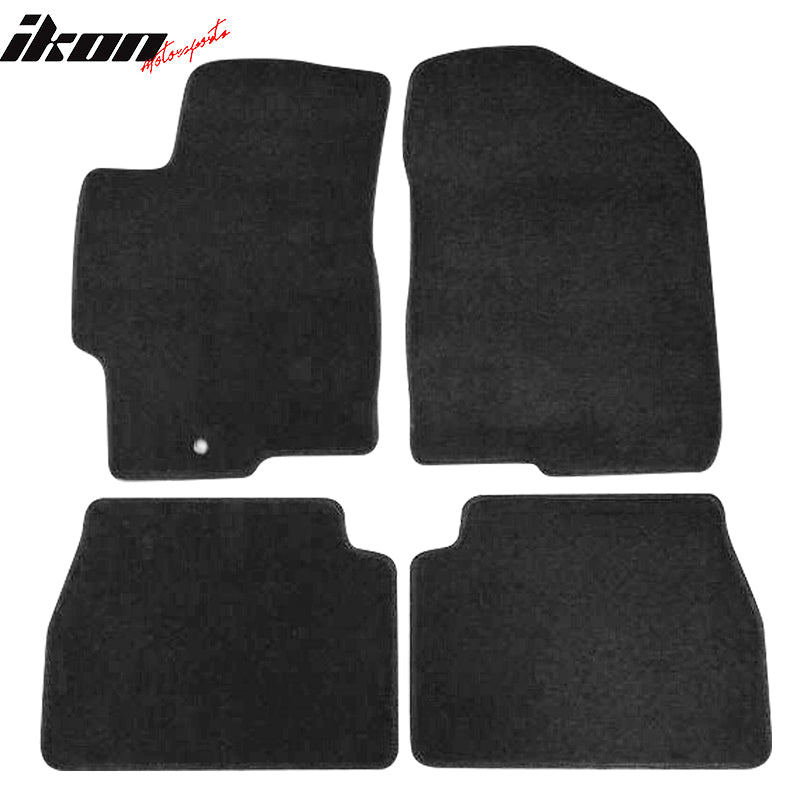 Floor Mats Compatible With 2003-2008 Mazda 6, 4Dr 5Dr Factory Fitment Car Floor Mats Front & Rear Nylon by IKON MOTORSPORTS, 2004 2005 2006 2007