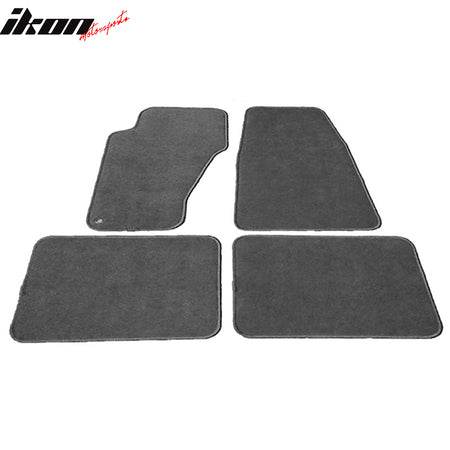 Fits 99-04 Jeep Grand Cherokee Floor Mats Carpet Front & Rear Gray 4PC - Nylon