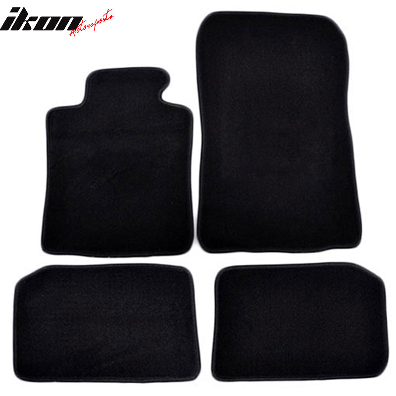 Floor Mats Compatible With 2010-2014 Mini Cooper Countryman, Factory Fitment Car Floor Mats Front & Rear Nylon by IKON MOTORSPORTS, 2011 2012 2013