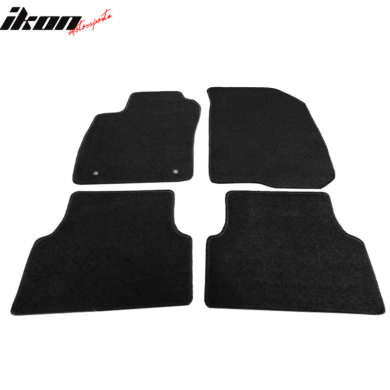 Floor Mats Compatible With 2012-2020 Chevrolet Sonic, 4Dr Factory Fitment Car Floor Mats Front & Rear Nylon by IKON MOTORSPORTS, 2013