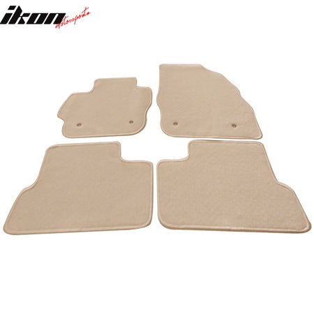 Fits 10-13 Mazda 3 Floor Mats Beige Nylon Carpet Front Rear Row 4PC Protector