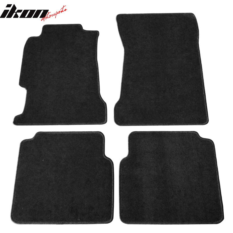 Floor Mats Compatible With 1994-1997 Honda Accord, 2 4 5Dr Factory Fitment Car Floor Mats Front & Rear Nylon by IKON MOTORSPORTS, 1995 1996