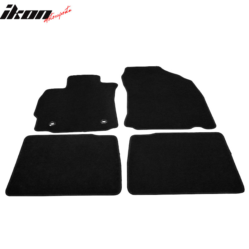 Fits 14-16 Scion TC Floor Mats Carpet Front & Rear Black 4PC - Nylon