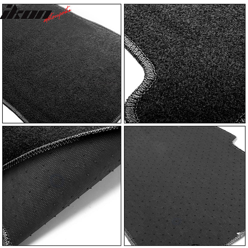Fits 06-15 Mazda Miata MX-5 Floor Mats Carpet Front & Rear Black 2PC - Nylon