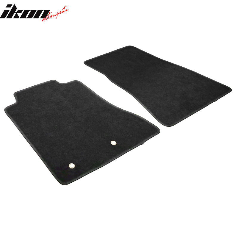 Fits 15-24 Ford Mustang Black Nylon Front Floor Mats Carpets 2PC