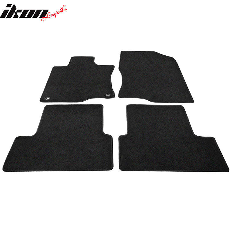 Fits 09-14 Acura TSX 4PCS Front Rear Right Left Floor Mats Carpets Nylon Black