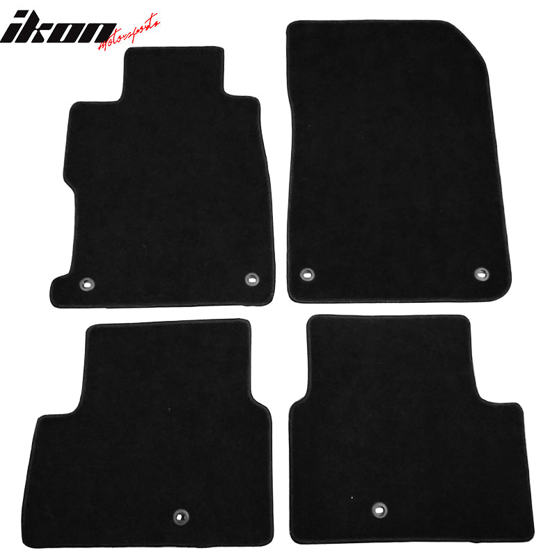 Fits 13-22 Acura ILX Black Nylon Front Rear Floor Mats Carpets 4PC