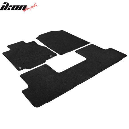 Floor Mats Compatible With 2012-2016 Honda CRV Black Nylon Front Rear Flooring Protection Interior Carpets 3PC By IKON MOTORSPORTS, 2013 2014 2015