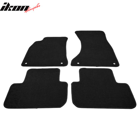 Fits 09-16 Audi A4 S4 Car Floor Mats Liner Nylon Carpets Front Rear Black 4PC