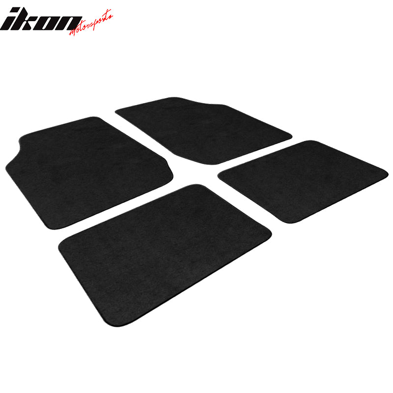 FloorMats Carpet Compatible With 2010-2012 Suzuki Swift 2 Door Front Rear Black Nylon Mats 4 Pieces Set