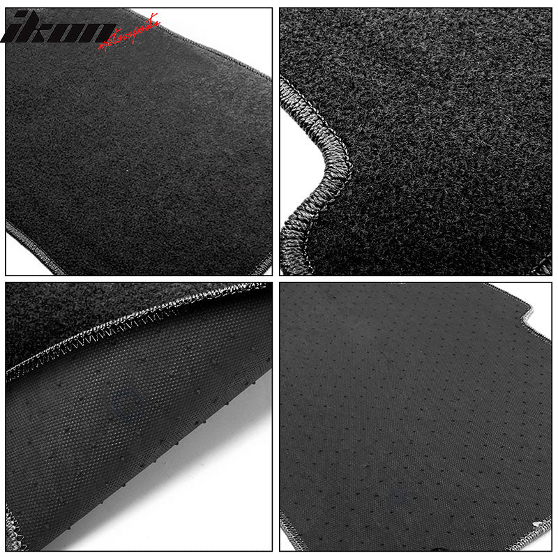 Fits 07-13 Acura MDX Black Nylon Floor Mats Carpets Front & Rear 3 Pieces Set