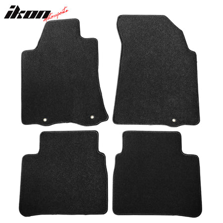 Floor Mats Compatible With 2013-2018 Nissan Altima, 4 PCS Nylon Front Carpets Flooring Protection Interior By IKON MOTORSPORTS, 2014 2015