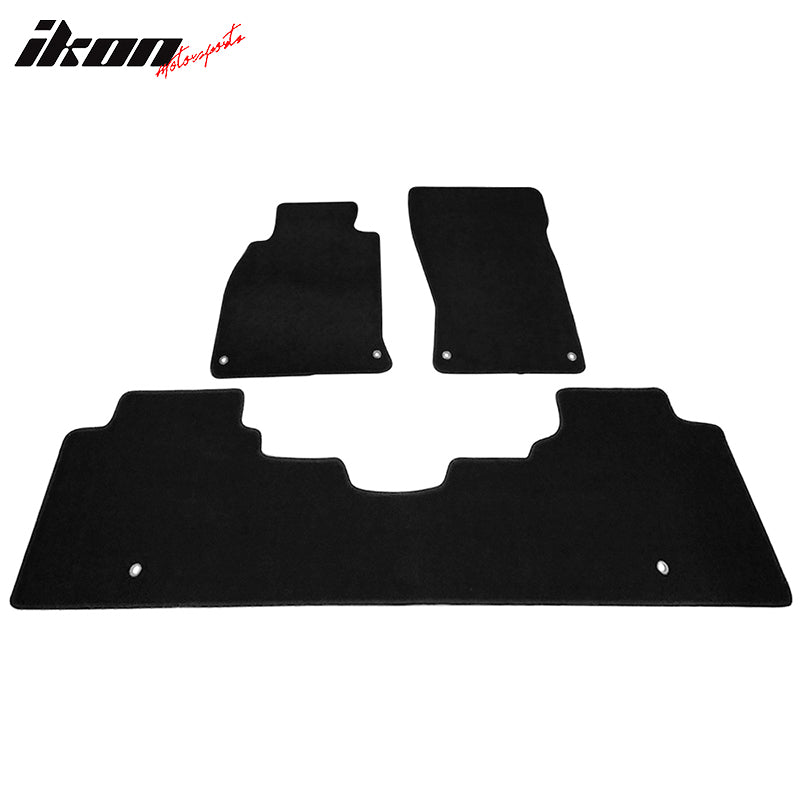 Floor Mats Compatible With 11-13 Infiniti M37, Black Nylon Flooring Protection Interior Carpets by IKON MOTORSPORTS, 2012