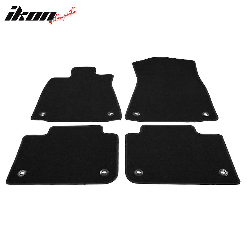 Floor Mats Compatible With 13-20 Lexus GS, Black Nylon Flooring Protection Interior Carpets by IKON MOTORSPORTS, 2014 2015 2016