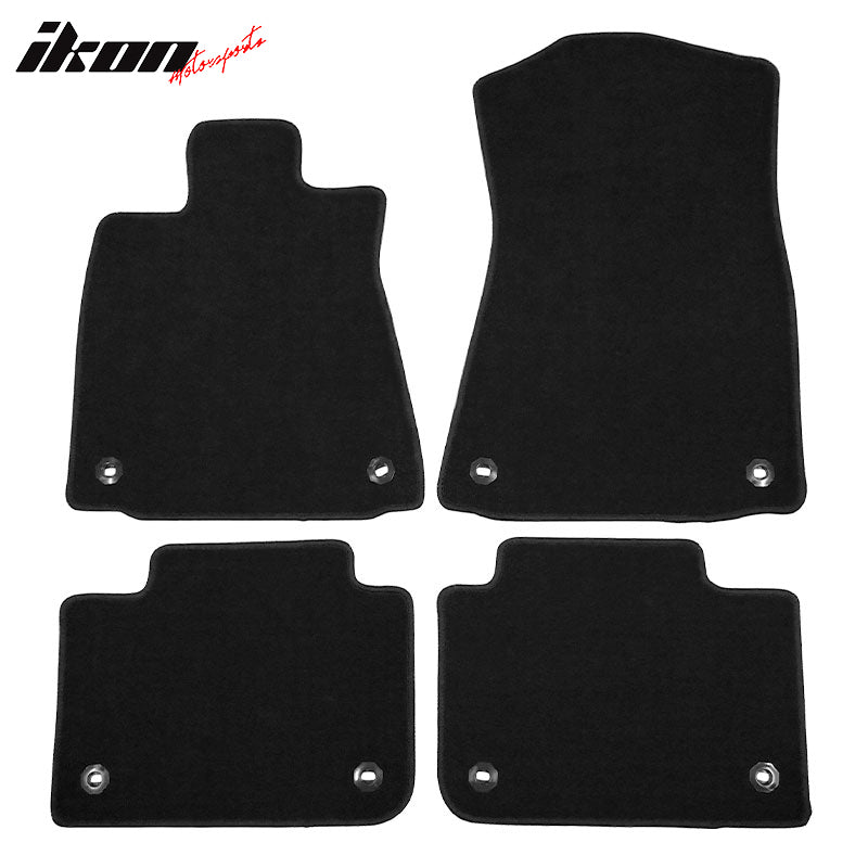 Fits 13-20 Lexus GS Floor Mats Front & Rear 4PC Black Nylon