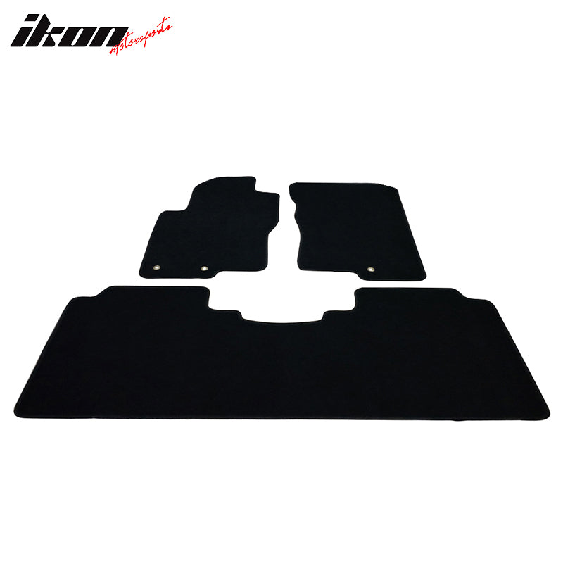 Floor Mats Compatible With 11-21 Nissan Frontier, Black Nylon Flooring Protection Interior Carpets by IKON MOTORSPORTS, 2015 2016