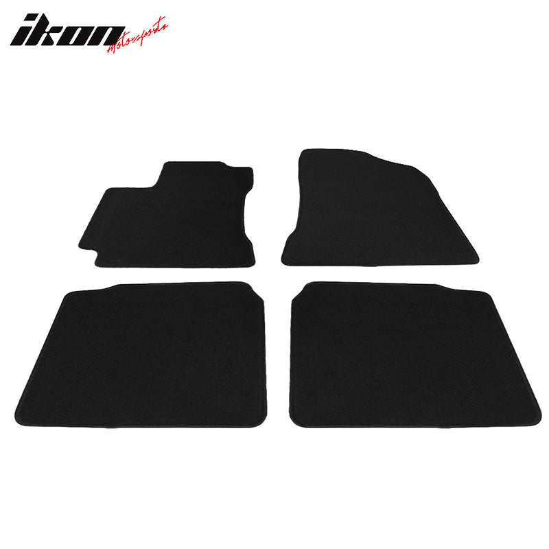 Fits 14-19 Toyota Corolla Sedan 4PCS Front Rear Floor Mats Carpets Nylon Black