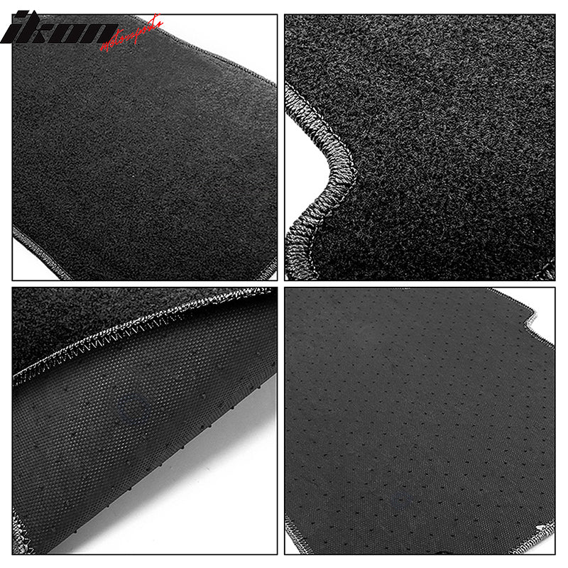 Fits 17-20 Hyundai Elantra Floor Mats Carpets Front & Rear 4PC Black Nylon