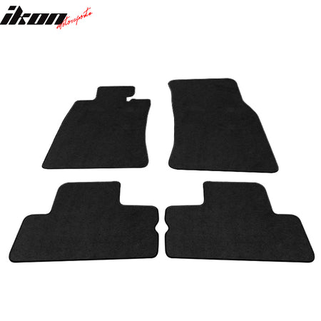 Floor Mats Compatible With 2002-2006 Mini Cooper, Black Nylon Flooring Protection Interior Carpets by IKON MOTORSPORTS, 2002 2003 2004 2005