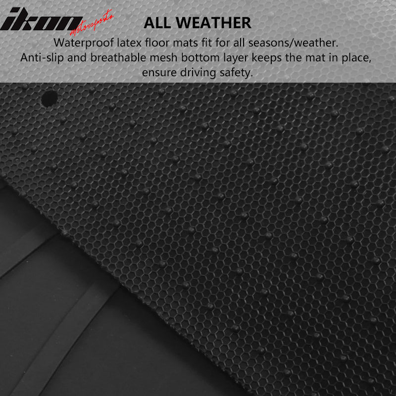 Fits 13-18 Nissan Altima Latex Car Floor Mats Liner All Weather Black Carpet 5PC
